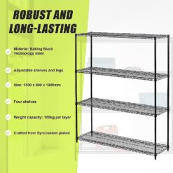 Modular Wire Storage Shelf 150 x 60 x 180cm - Complete Storage Solutions