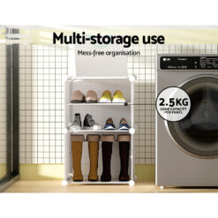 Shoe Cabinet 40x30x62cm - White - Complete Storage Solutions