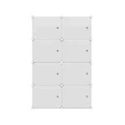 Shoe Cabinet 82x30x126cm - White - Complete Storage Solutions