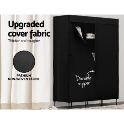 Portable Wardrobe Closet with Shelf 124x47x173cm - Complete Storage Solutions