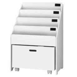 Kids 4 Tier Bookshelf Storage Display Rack 60x45x92cm - Complete Storage Solutions