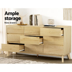 9 Drawer Lowboy 150x40x75cm - Complete Storage Solutions