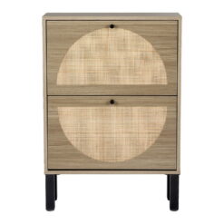 2 Drawer Rattan Shoe Cabinet - Complete Storage Solutions