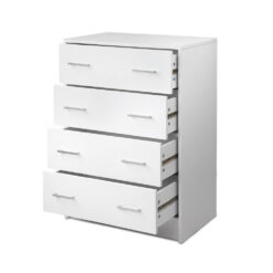 Tallboy 4 Drawers Storage Cabinet - White - Complete Storage Solutions