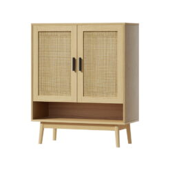 Rattan Shoe Cabinet 80x35x98cm - Complete Storage Solutions