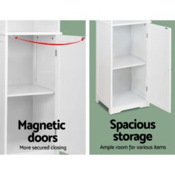 Slimline Bathroom Cabinet - White - Complete Storage Solutions
