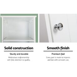 Slimline Bathroom Cabinet - White - Complete Storage Solutions