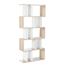 5 Tier Display Storage Unit - White Brown - Complete Storage Solutions
