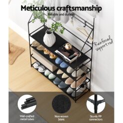 Coat & Shoe Rack - Black - Complete Storage Solutions