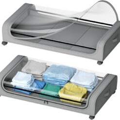 2 Piece 50L Under Bed Rolling Storage Container Set - Complete Storage Solutions