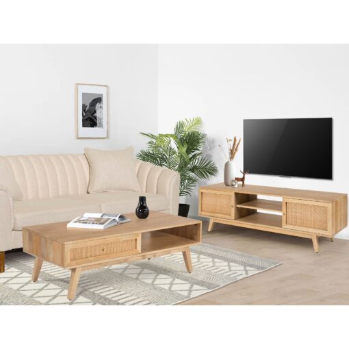 120cm Solid Mango Wood TV Unit - Image 2
