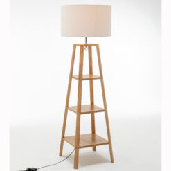3 Tier Floor Lamp with Storage Shelves 50x50x171cm - Complete Storage Solutions