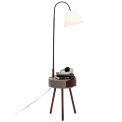 Tripod Floor Lamp with USB Charger 41x41x170cm - Complete Storage Solutions