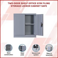 Two-Door Shelf Office Gym Filing Storage Locker Cabinet Safe - Complete Storage Solutions