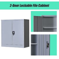Two-Door Shelf Office Gym Filing Storage Locker Cabinet Safe - Complete Storage Solutions