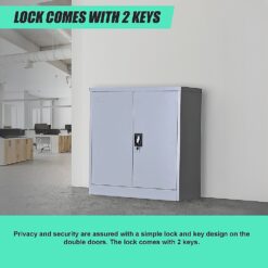 Two-Door Shelf Office Gym Filing Storage Locker Cabinet Safe - Complete Storage Solutions