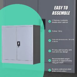 Two-Door Shelf Office Gym Filing Storage Locker Cabinet Safe - Complete Storage Solutions