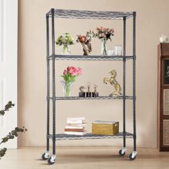Modular Wire Storage Shelf 120x45x180cm - Black - Complete Storage Solutions