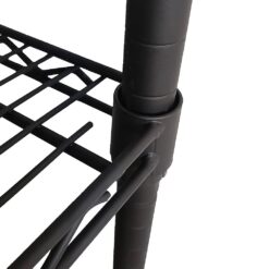 Modular Wire Storage Shelf 120x45x180cm - Black - Complete Storage Solutions