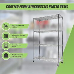 Modular Wire Storage Shelf 150 x 60 x 180cm - Complete Storage Solutions