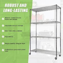 Modular Wire Storage Shelf 150 x 60 x 180cm - Complete Storage Solutions