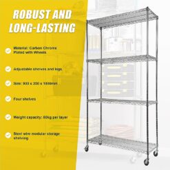 Modular Wire Storage Shelf 90 x 35 x 180cm - Complete Storage Solutions