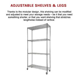 Modular Wire Storage Shelf 90 x 35 x 180cm - Complete Storage Solutions