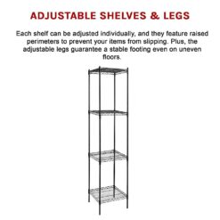 Modular Wire Storage Shelf 45 x 45 x 180cm - Complete Storage Solutions