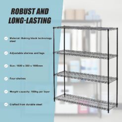 Modular Wire Storage Shelf 150 x 35 x 180cm - Complete Storage Solutions