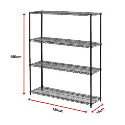 Modular Wire Storage Shelf 150 x 35 x 180cm - Complete Storage Solutions