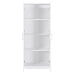 2 Door Cupboard 75x40x180cm - White - Complete Storage Solutions
