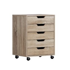 5 Drawer Filing Cabinet 49x41x62cm - Oak
