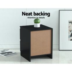 2 Piece Double Drawer Bedside Table Set 40x39.5x50cm - Complete Storage Solutions