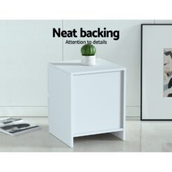 2 Piece Double Drawer Bedside Table Set 40x39.5x50cm - Complete Storage Solutions