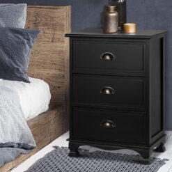 2 Piece 3 Drawer Bedside Table Set - Complete Storage Solutions