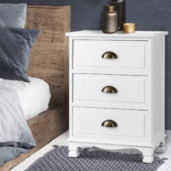 2 Piece 3 Drawer Bedside Table Set - Complete Storage Solutions