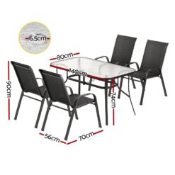 Alternative view of 5 Piece Outdoor Dining Set