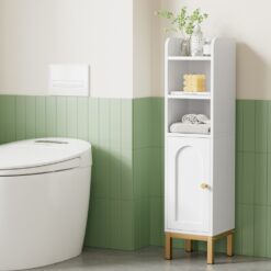Bathroom Storage Cabinet 20x20x84cm - White - Complete Storage Solutions