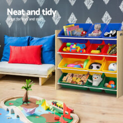 12 Bin Kids Toy Rack - Complete Storage Solutions