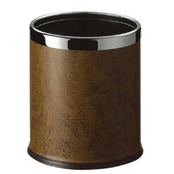 Round Leatherette Bin 22.5x22.5x27cm