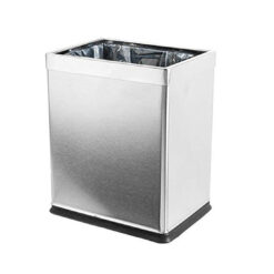 10L Rubbish Bin - Silver