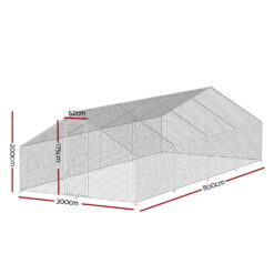 Alternative view of Chicken Coop Cage 3x8x2m