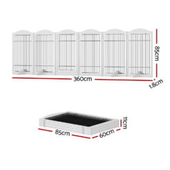 Alternative view of 6 Panel Dog Playpen