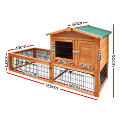 Alternative view of Rabbit Hutch 155x49x90cm