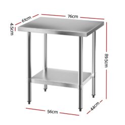 Alternative view of Stainless Steel Kitchen Bench 76x61x89.5cm