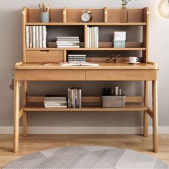 Study Desk with Shelf 75x60x120cm - Complete Storage Solutions