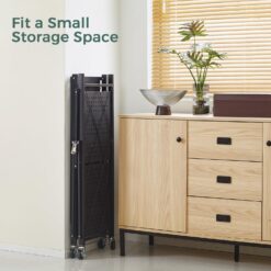 5-Tier Foldable Storage Shelf with Wheels 31x71x158cm - Complete Storage Solutions