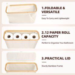 12 Roll Toilet Paper Storage Basket - Complete Storage Solutions