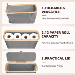 12 Roll Toilet Paper Storage Basket - Complete Storage Solutions