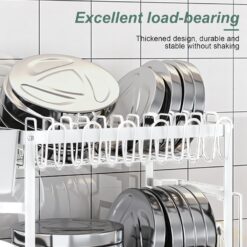 2-Tier Dish Drying Rack with Drainage Tray - Complete Storage Solutions